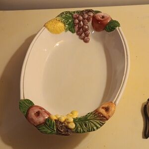 Vintage Handpainted  Made in Italy Fruit Dish